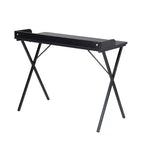 Scrivania da gioco FurnitureR 40, scrivania moderna per computer con robusto telaio in metallo a X, scrivania da ufficio per giochi e studio, colore nero
