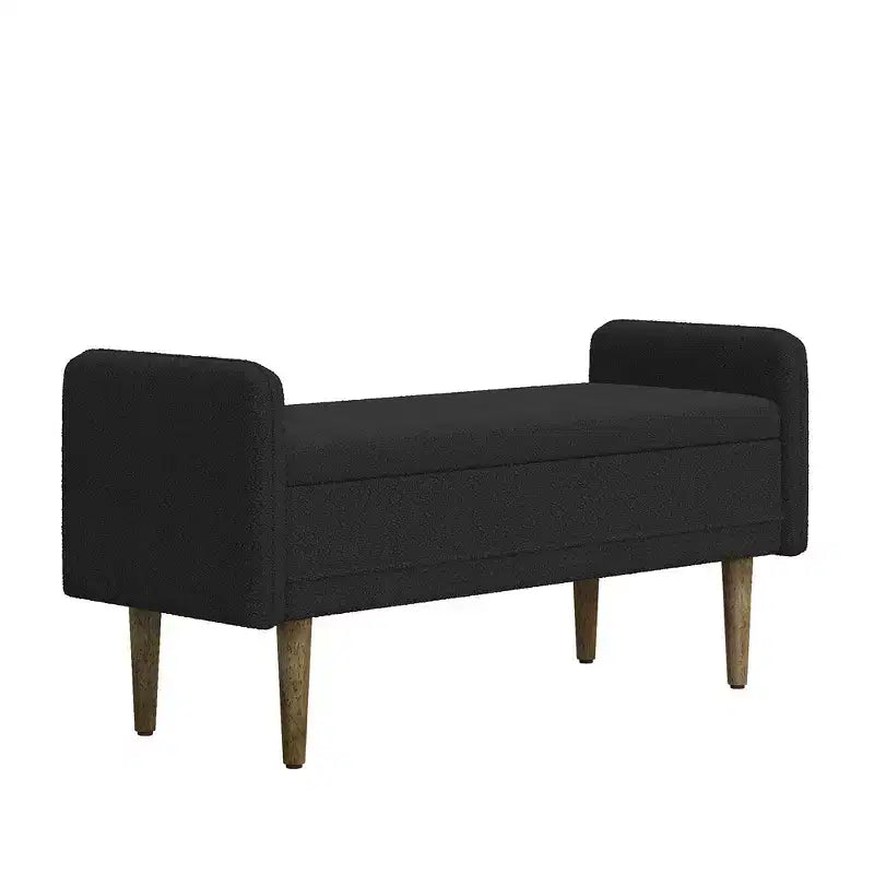 Pouf contenitore in velluto Teddy, adatto per appartamenti, salotti e camere da letto.