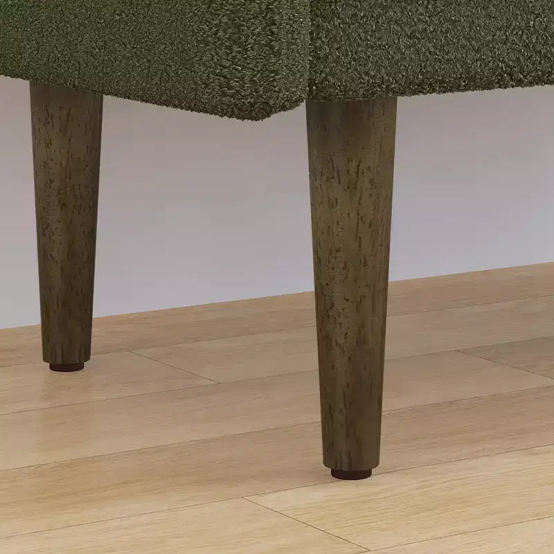 Pouf contenitore in velluto Teddy, adatto per appartamenti, salotti e camere da letto.