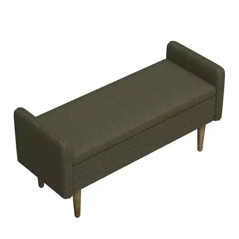 Pouf contenitore in velluto Teddy, adatto per appartamenti, salotti e camere da letto.