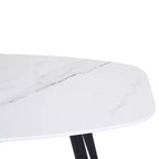 Tavolino da caffè moderno FurnitureR 110 cm, rettangolare, stile semplice, tavolino da centro, in legno, minimalista, per soggiorno (Marmo)