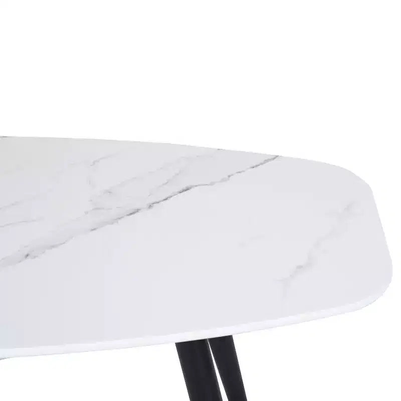 Tavolino da caffè moderno FurnitureR 110 cm, rettangolare, stile semplice, tavolino da centro, in legno, minimalista, per soggiorno (Marmo)