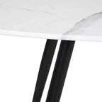 Tavolino da caffè moderno FurnitureR 110 cm, rettangolare, stile semplice, tavolino da centro, in legno, minimalista, per soggiorno (Marmo)