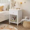 Whisen 26.77''H Wooden Nightstand with One Drawer One Shelf for Kids & Adults
