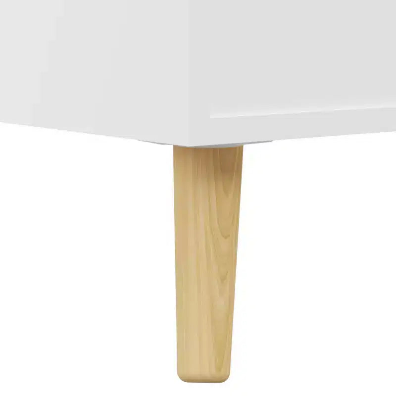 Scaffale per libri e organizer per giocattoli Whisen Kids, libreria aperta, organizer espositivo per bambini a 2 ripiani con gambe - Bianco