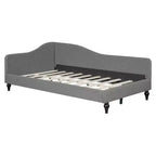 GDFStudio Gene Divano Letto a L in Lino con Gambe in Legno Massello