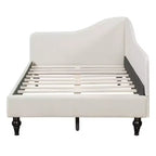 GDFStudio Gene Divano Letto a L in Lino con Gambe in Legno Massello