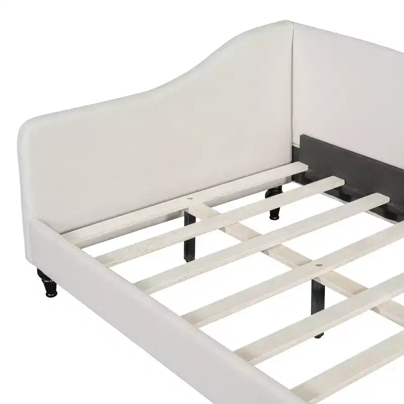 GDFStudio Gene Divano Letto a L in Lino con Gambe in Legno Massello