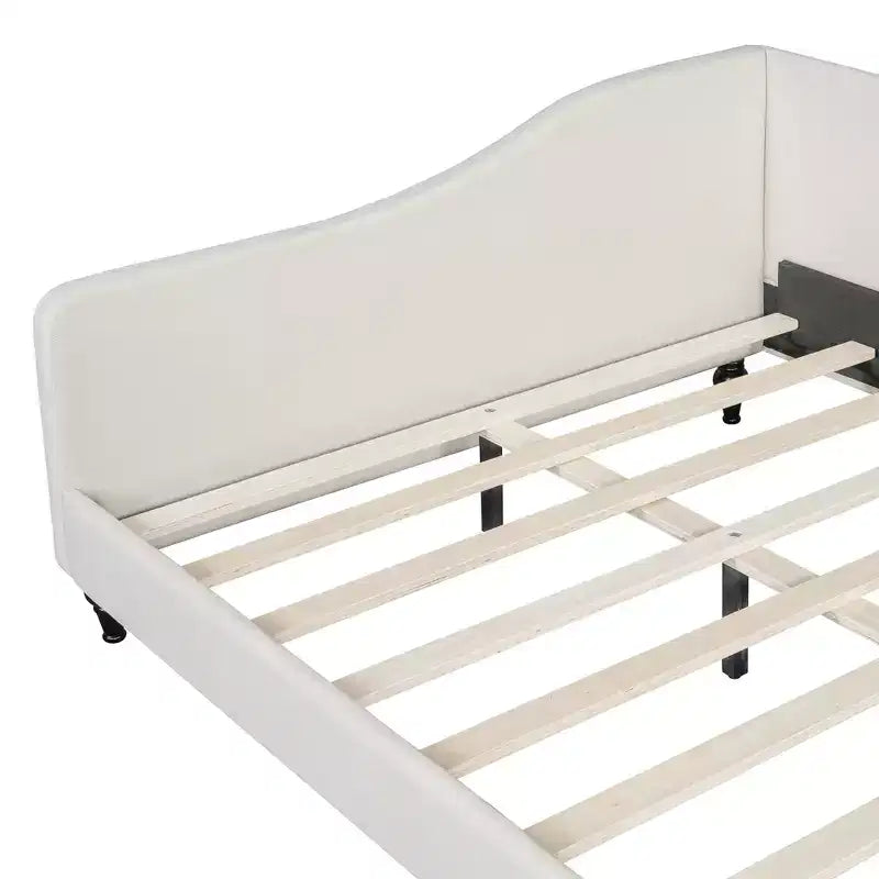 GDFStudio Gene Divano Letto a L in Lino con Gambe in Legno Massello