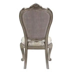Royal Hampton Set di 2 sedie da pranzo laterali da 27 pollici, velluto, tonalità platino antico