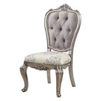 Royal Hampton Set di 2 sedie da pranzo laterali da 27 pollici, velluto, tonalità platino antico