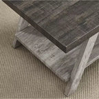 Tavolino con ripiano contemporaneo in legno Roundhill Furniture Athens