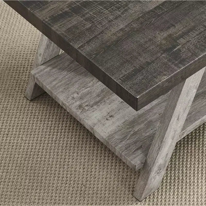 Tavolino con ripiano contemporaneo in legno Roundhill Furniture Athens