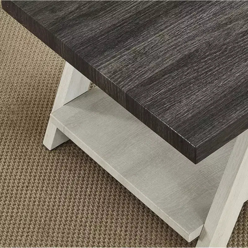 Tavolino con ripiano contemporaneo in legno Roundhill Furniture Athens