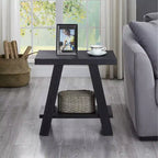 Tavolino con ripiano contemporaneo in legno Roundhill Furniture Athens