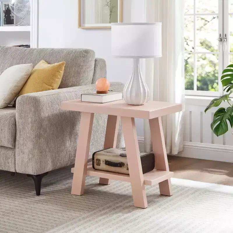 Tavolino con ripiano contemporaneo in legno Roundhill Furniture Athens
