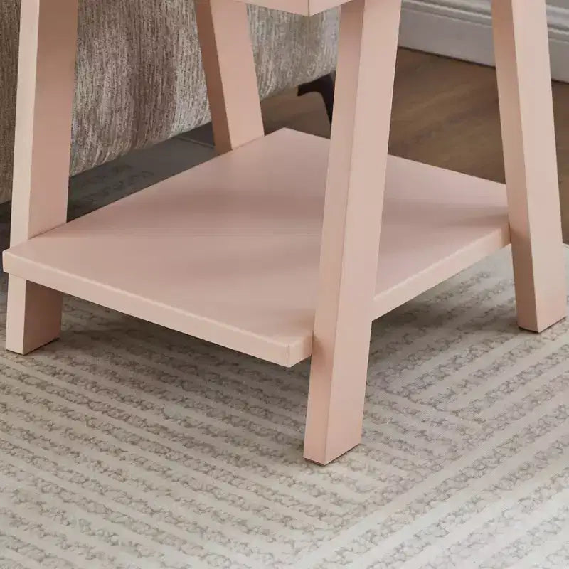 Tavolino con ripiano contemporaneo in legno Roundhill Furniture Athens