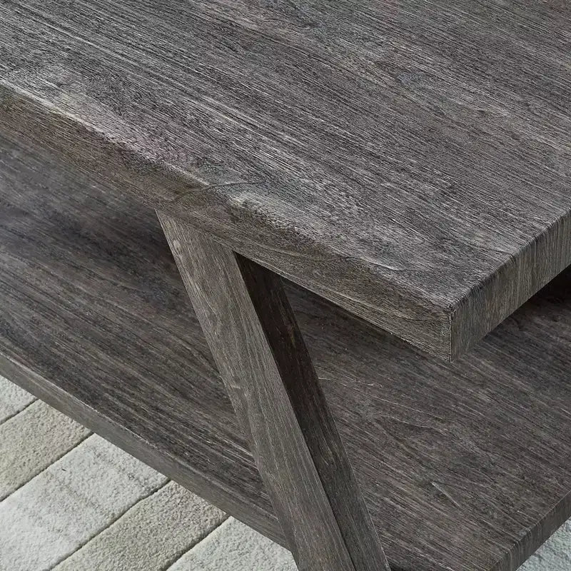 Tavolino con ripiano contemporaneo in legno Roundhill Furniture Athens