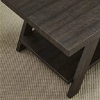 Tavolino con ripiano contemporaneo in legno Roundhill Furniture Athens