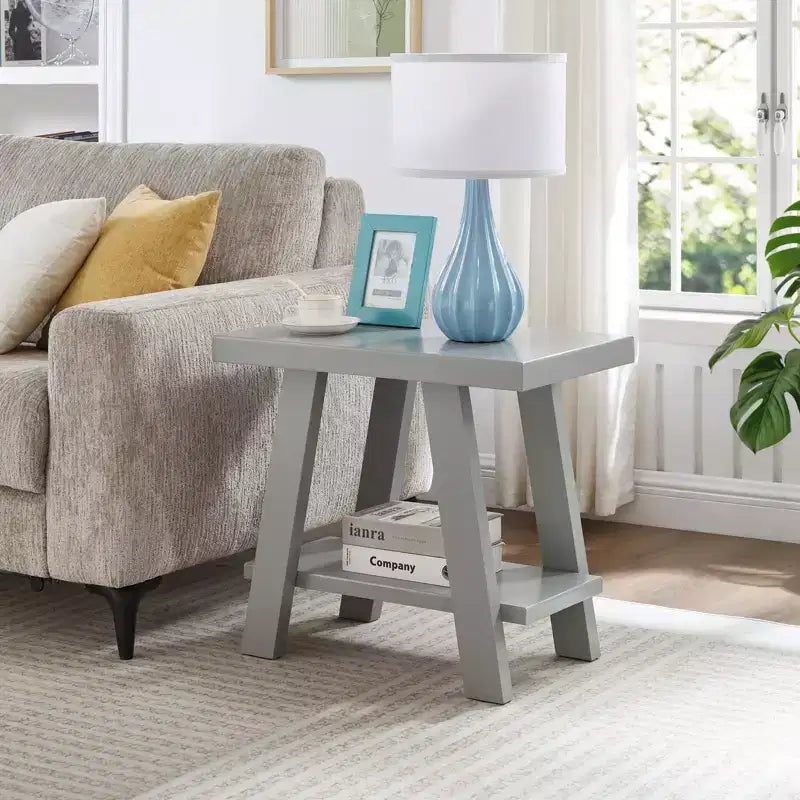 Tavolino con ripiano contemporaneo in legno Roundhill Furniture Athens