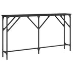 Tavolo consolle da ingresso Clihome con piedini regolabili, design industriale per soggiorno e corridoio moderni - Nero