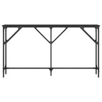Tavolo consolle da ingresso Clihome con piedini regolabili, design industriale per soggiorno e corridoio moderni - Nero