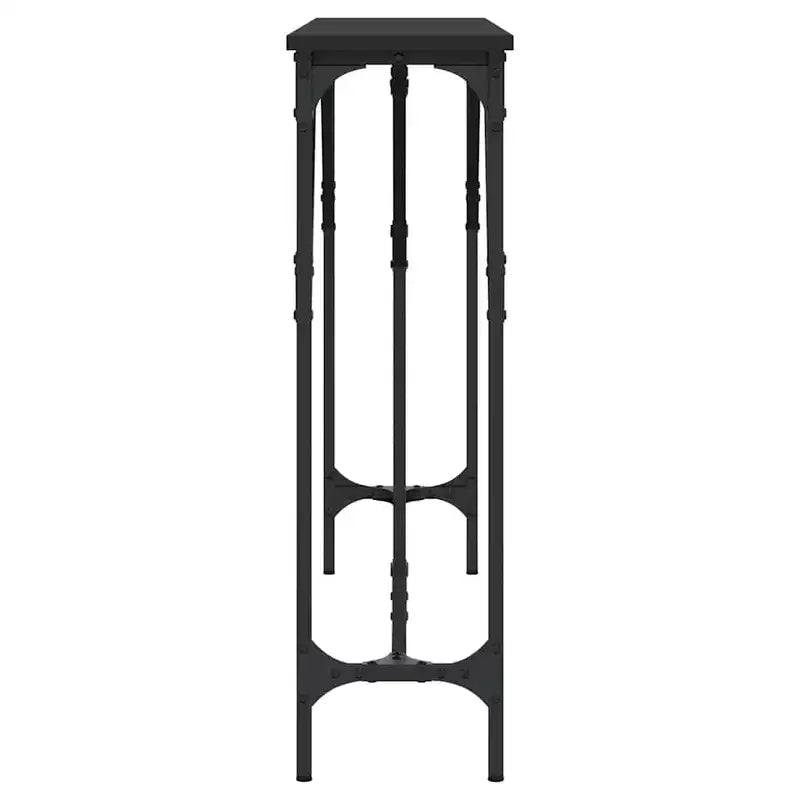 Tavolo consolle da ingresso Clihome con piedini regolabili, design industriale per soggiorno e corridoio moderni - Nero