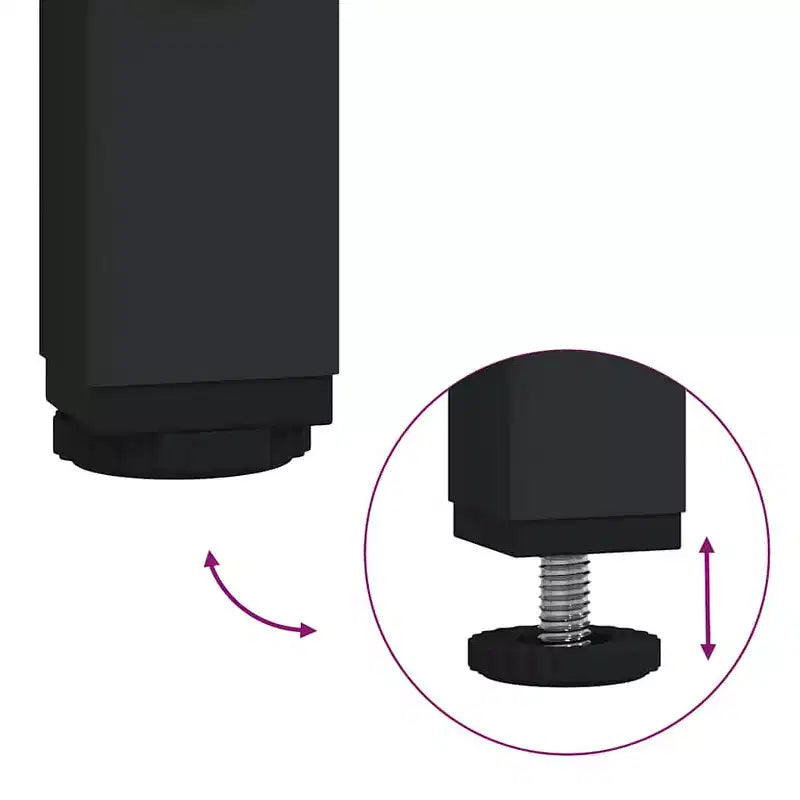 Tavolo consolle da ingresso Clihome con piedini regolabili, design industriale per soggiorno e corridoio moderni - Nero