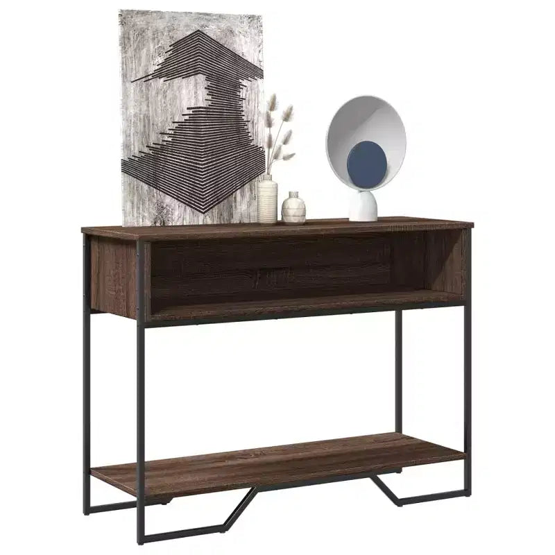 Clihome Tavolo consolle moderno, spazioso e caldo Sonoma per ingresso, tavolo da corridoio robusto e capiente