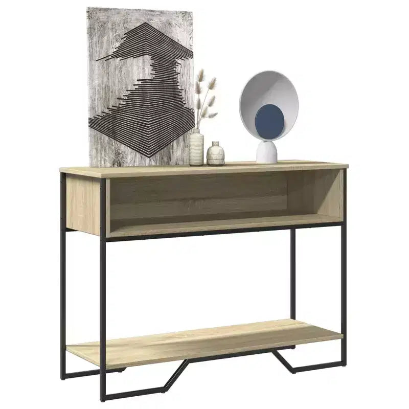 Clihome Tavolo consolle moderno, spazioso e caldo Sonoma per ingresso, tavolo da corridoio robusto e capiente