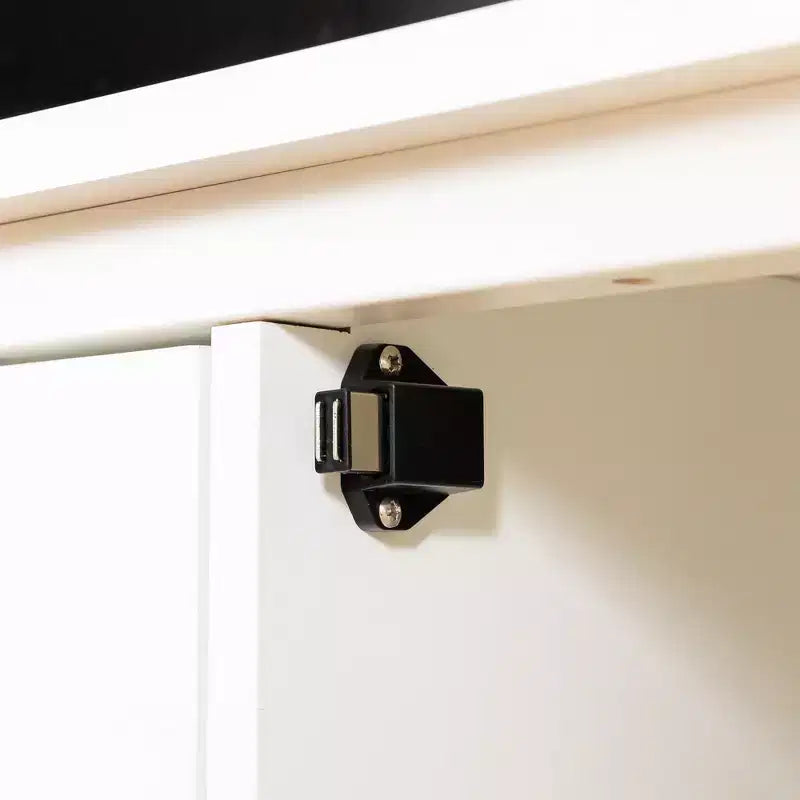 Mobile TV Moderno per TV da 70 Pollici, Mobile Console con Struttura in Legno Massello, Centro di Intrattenimento con Anta in Vetro e Maniglia in Metallo per Soggiorno