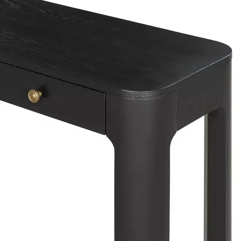 Consolle e Tavolo d'ingresso rustico Whisen, Robusto Tavolo da divano con 3 cassetti a scomparsa, Gambe spesse