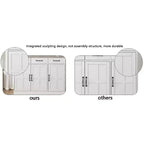 Credenza per sala da pranzo con 3 cassetti e 3 ante, tavolo consolle con scaffali, mobile bar cantinetta in stile rustico