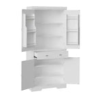6 ripiani a muro e 4 ripiani regolabili, moderno armadio in legno per sala da pranzo, per soggiorno, sala da pranzo, lavanderia