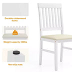Heynemo Sedie da Pranzo in Legno Set da 2, Sedie da Pranzo Moderne con Gambe in Legno Massello, Capacità 350LBS, Sedile Laterale d'Accento in Ecopelle per Cucina