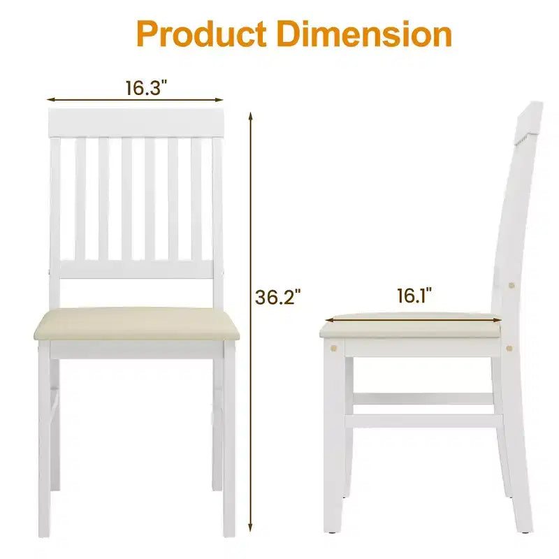 Heynemo Sedie da Pranzo in Legno Set da 2, Sedie da Pranzo Moderne con Gambe in Legno Massello, Capacità 350LBS, Sedile Laterale d'Accento in Ecopelle per Cucina