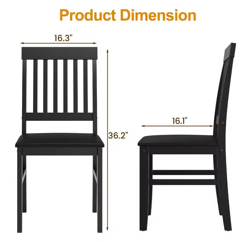 Heynemo Sedie da Pranzo in Legno Set da 2, Sedie da Pranzo Moderne con Gambe in Legno Massello, Capacità 350LBS, Sedile Laterale d'Accento in Ecopelle per Cucina