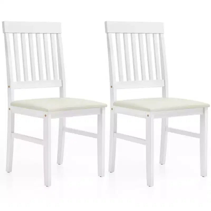 Heynemo Sedie da Pranzo in Legno Set da 2, Sedie da Pranzo Moderne con Gambe in Legno Massello, Capacità 350LBS, Sedile Laterale d'Accento in Ecopelle per Cucina