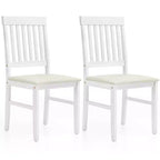 Heynemo Sedie da Pranzo in Legno Set da 2, Sedie da Pranzo Moderne con Gambe in Legno Massello, Capacità 350LBS, Sedile Laterale d'Accento in Ecopelle per Cucina