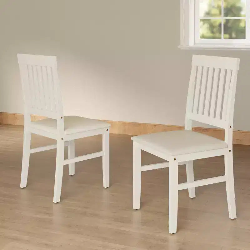 Heynemo Sedie da Pranzo in Legno Set da 2, Sedie da Pranzo Moderne con Gambe in Legno Massello, Capacità 350LBS, Sedile Laterale d'Accento in Ecopelle per Cucina