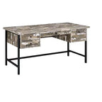 HomeStock Scrivania per Computer in MDF Beige H 73,66 cm con Ripiano Aperto
