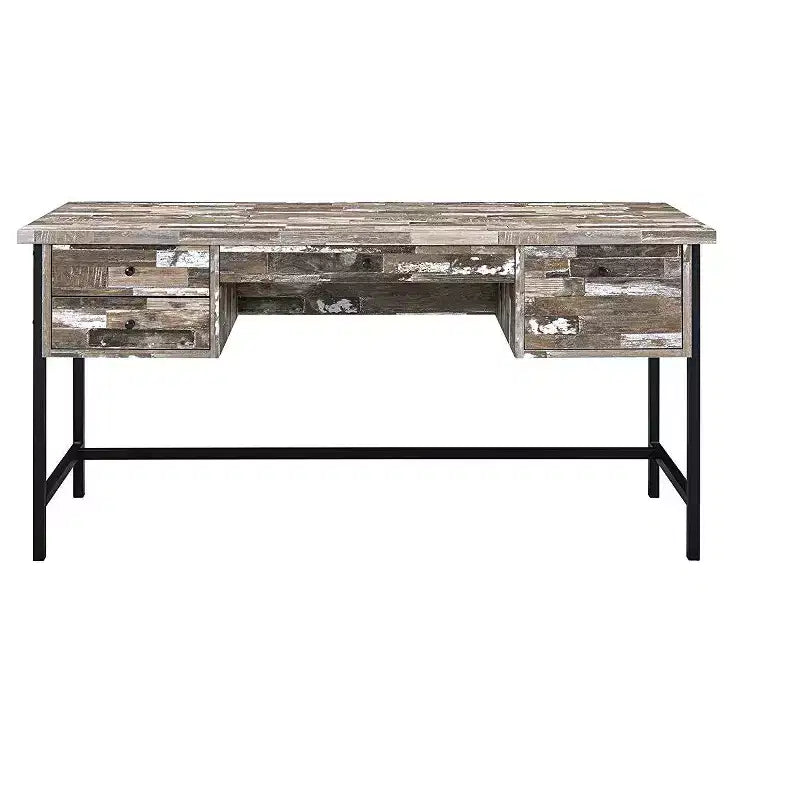 HomeStock Scrivania per Computer in MDF Beige H 73,66 cm con Ripiano Aperto
