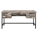 HomeStock Scrivania per Computer in MDF Beige H 73,66 cm con Ripiano Aperto