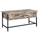 HomeStock Scrivania per Computer in MDF Beige H 73,66 cm con Ripiano Aperto