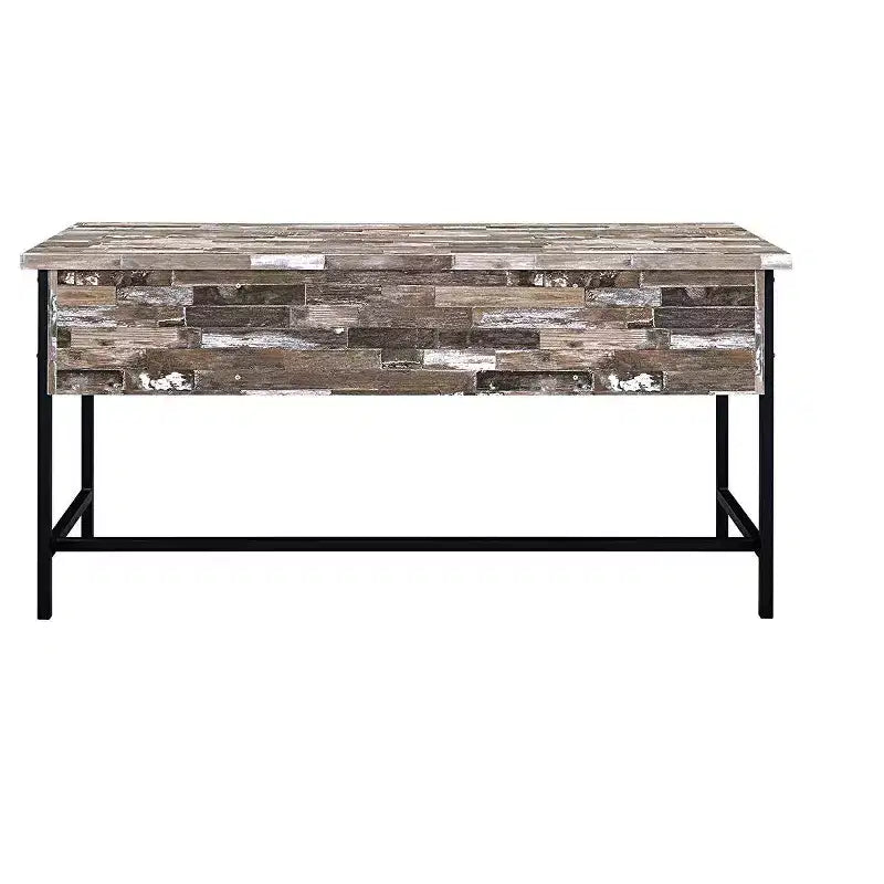 HomeStock Scrivania per Computer in MDF Beige H 73,66 cm con Ripiano Aperto