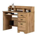 HomeStock Scrivanie per Computer da 75 cm di Altezza in Laminato di Carta Marrone con Ripiano Aperto