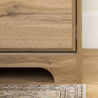 HomeStock Scrivanie per Computer da 75 cm di Altezza in Laminato di Carta Marrone con Ripiano Aperto