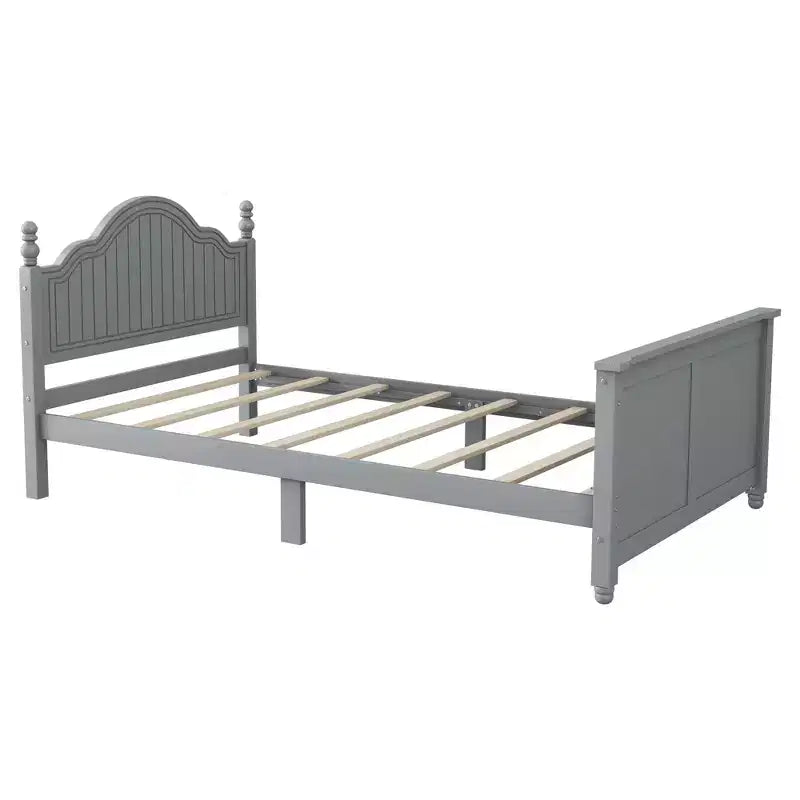 Letto per bambini Twin/Full, daybed a piattaforma con sponde rimovibili, testiera e pediera - ModernLuxe
