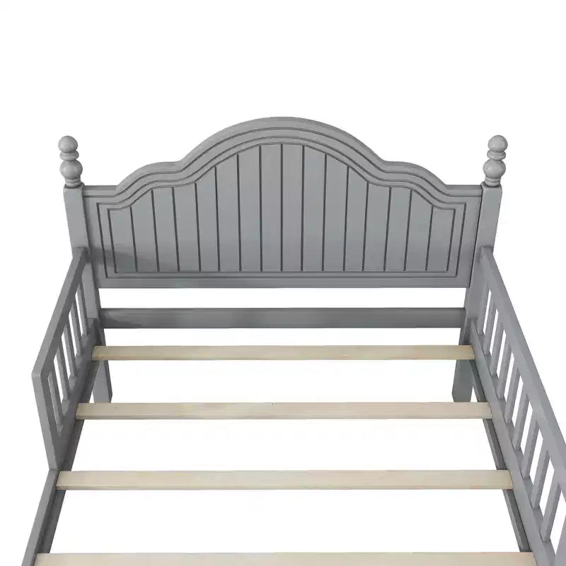 Letto per bambini Twin/Full, daybed a piattaforma con sponde rimovibili, testiera e pediera - ModernLuxe