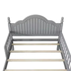 Letto per bambini Twin/Full, daybed a piattaforma con sponde rimovibili, testiera e pediera - ModernLuxe